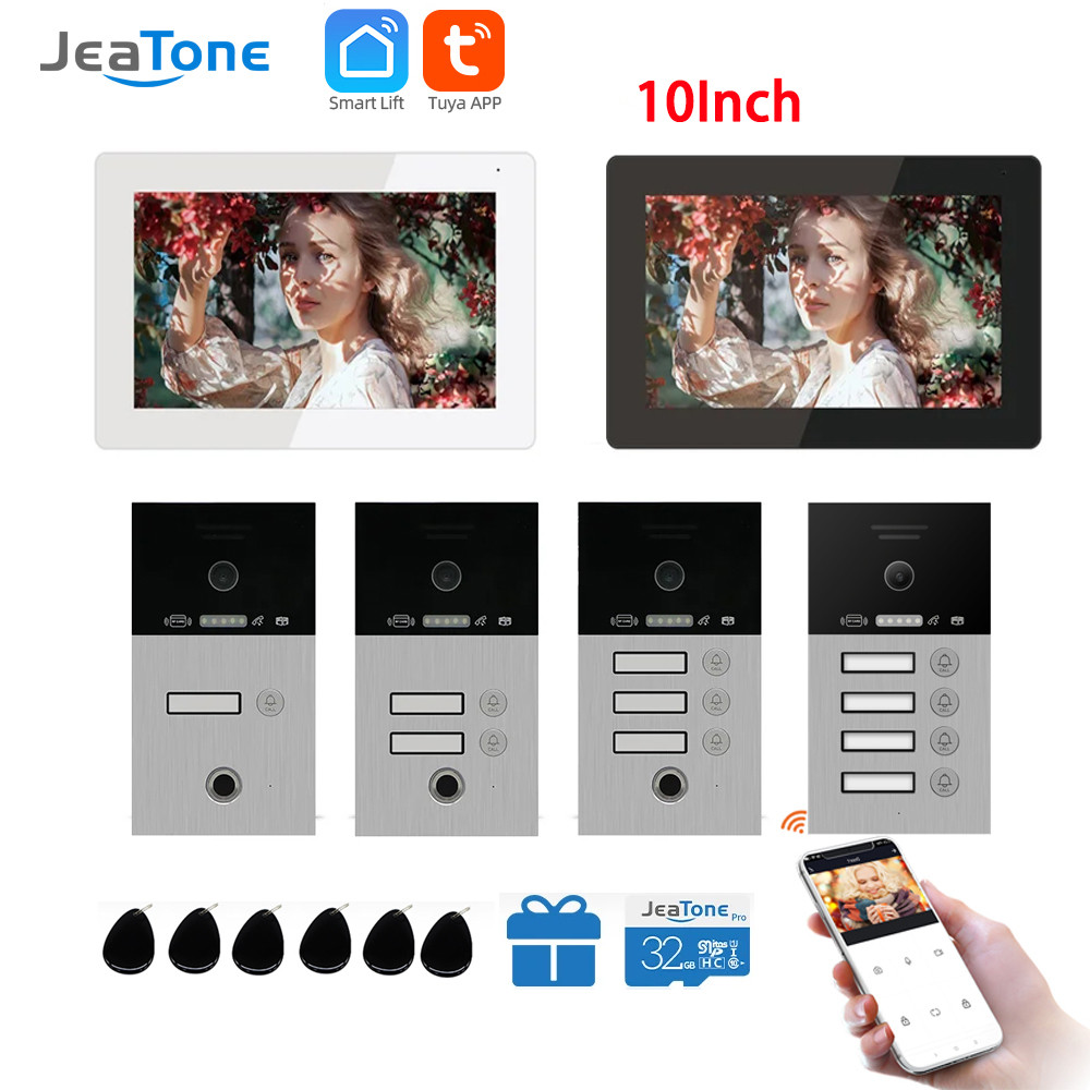 Jeatone 10" wireless Wifi Tuya Smart Video Intercom Touch Screen