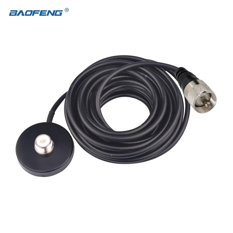 SO239 Mount Magnetic Base Adapter PL259 Antenna Connector for Yaesu Vertex Kenwood TYT HYT Car Mobil