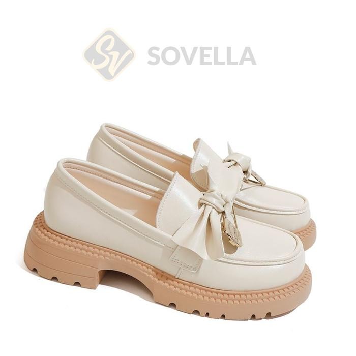 SOVELLA Rose Sepatu Wanita Loafers Korean Style Karet Shoes