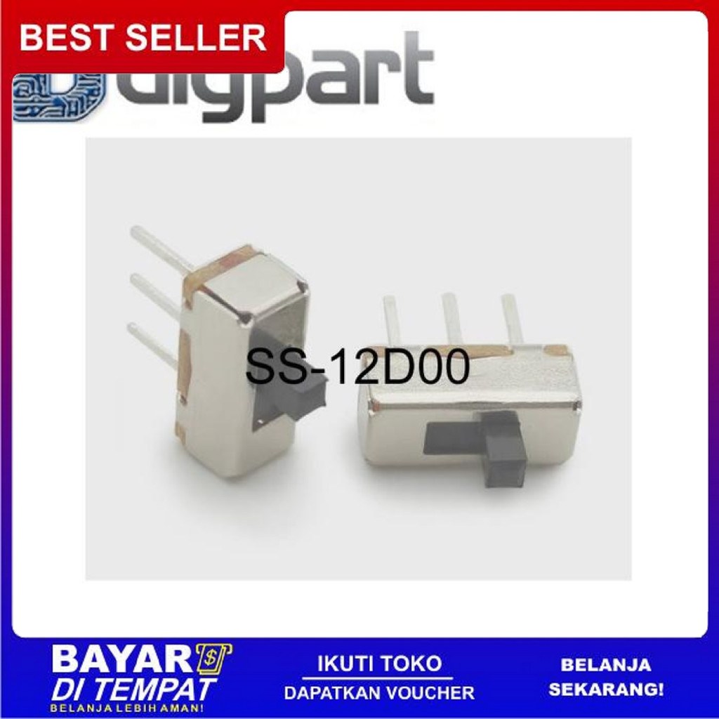 FREE ONGKIR SWITCH TOGGLE SS-12D00 4MM SPDT 1P2T TOGGLE ON-OFF SS12D00G4 BISA COD