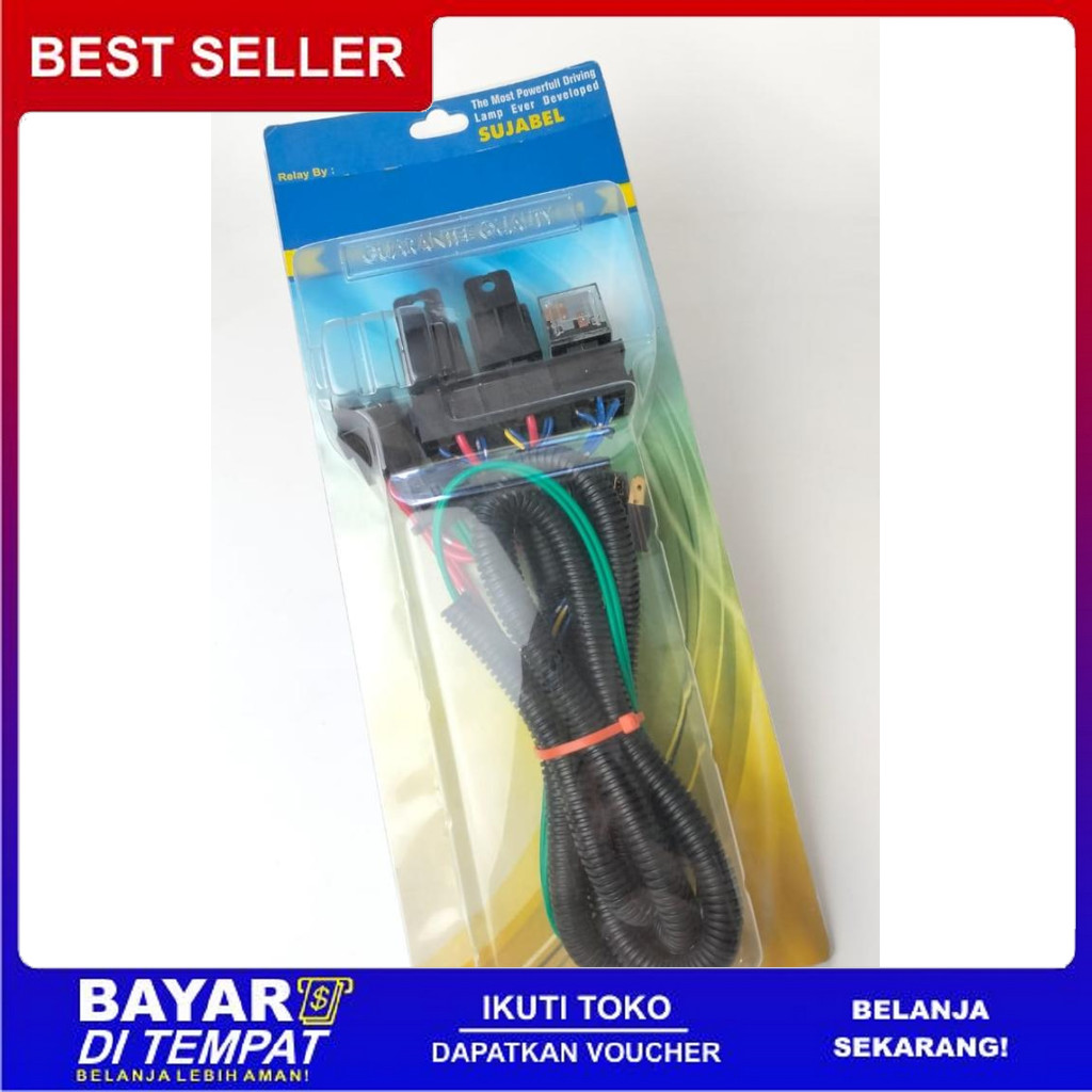 FREE ONGKIR KABEL SET 3 RELAY 2 FUSE 3 RELAY 2 LAMPU SUJABEL GM BISA COD