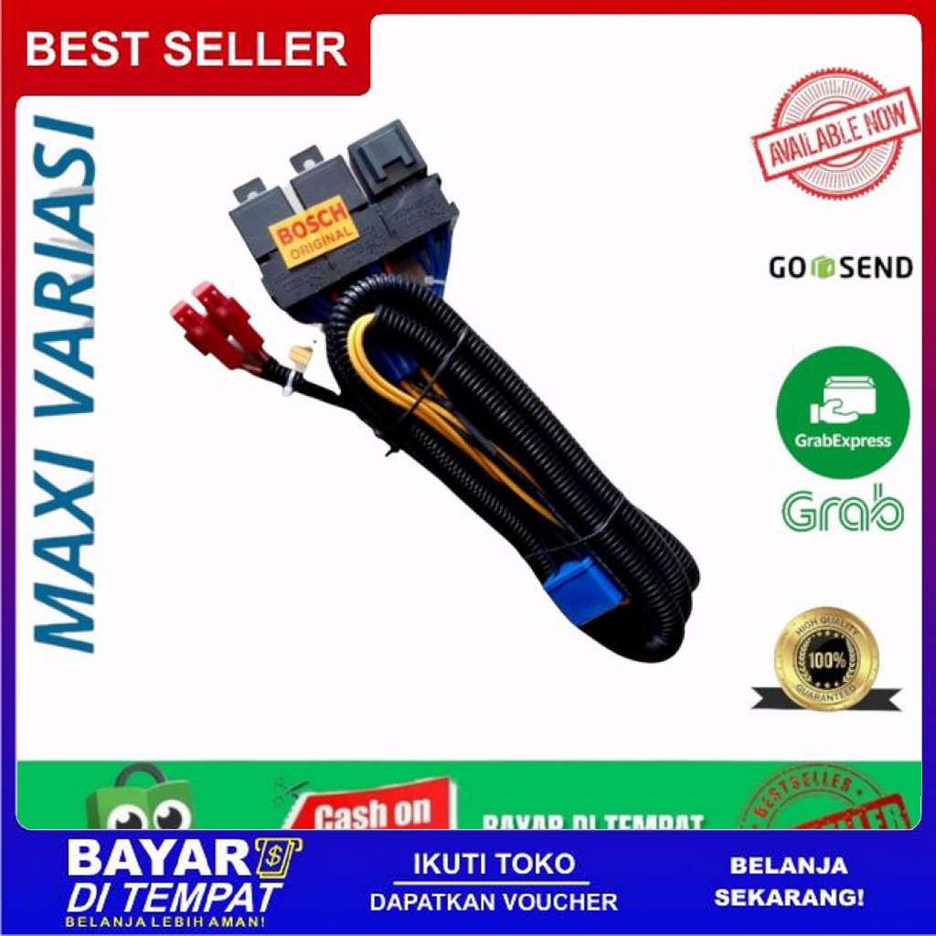 FREE ONGKIR KABEL RELAY HELLA - LAMPU DEPAN H4 BISA COD