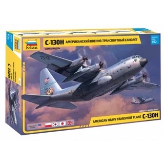 Model Kit Pesawat Angkut Berat C-130 H Hercules USAF Zvezda Skala 72