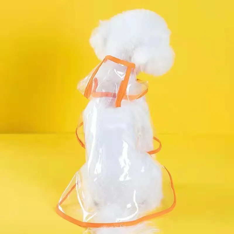 

Pet Dog Puppy Transparent Rainwear Raincoat Pet Hooded Waterproof Jacket Clothes Soft PVC Small Dogs