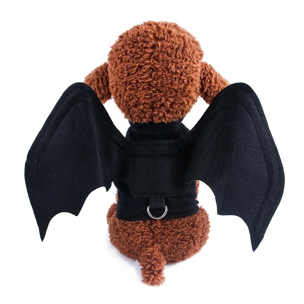 

Halloween Cute Pet Clothes Black Bat Wings Harness Costume for Halloween Cosplay Cat Dog Halloween