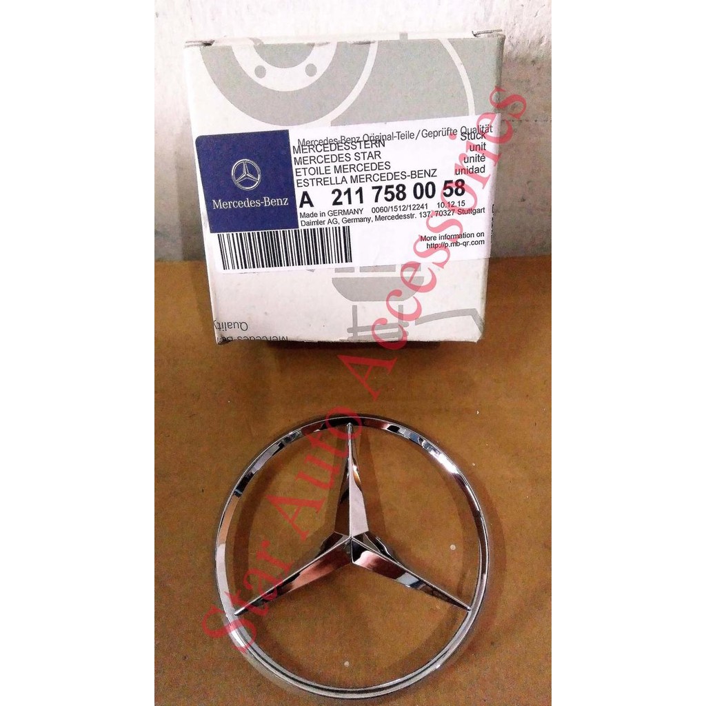Emblem / Lambang Bagasi Bintang Mercedes Benz W211 Original