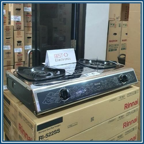 Kompor Gas Rinnai Rinai 2 Tungku Ri522Ss / Ri 522Ss / Ri 522 Stainless