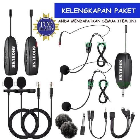 Crophone Clip On Wireless 2.4G Prank Vlog Dslr Smartphone Hp