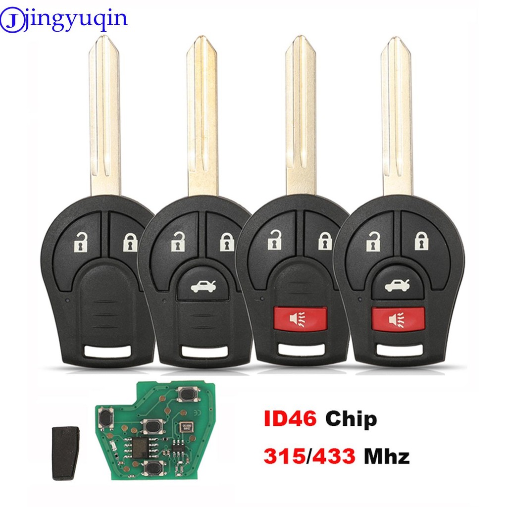 jingyuqin 315/433MHZ Remote Key For Nissan Sylphy Cube Juke Rogue