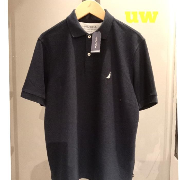 Kaos Polo Shirt Pria. Nautica Bahan Katun. Original 100%. Black