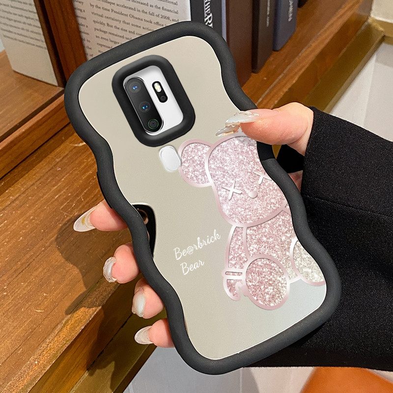 Casing Untuk OPPO A5 2020 A9 2020 Case Casing pola Beruang berlian Kasing HP Silikon Softcase Macaro