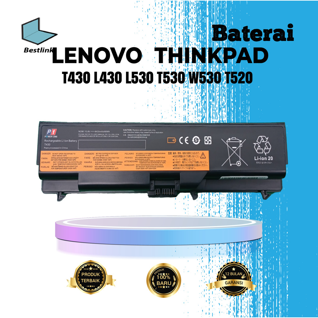 Baterai Lenovo Thinkpad T430 L430 L530 T530 W530 T520