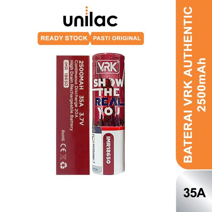 ID'' AUTHENTIC BATERAI 18650 VRK 2500 MAH - BATTERY VRK 2500MAH 3.7V