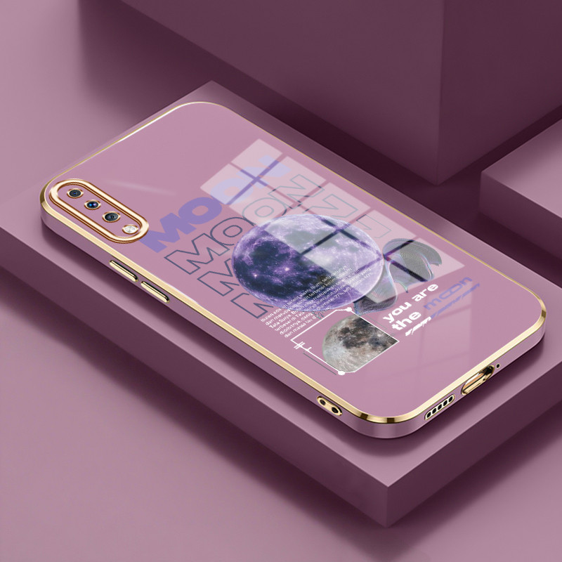 Casing Untuk Samsung Galaxy A70 Case Casing Planet pesona ungu silikon tahan HP Softcase Kasing elec