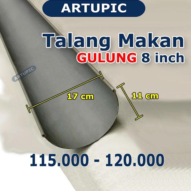 Talang Pakan Makan GULUNG 8 inch Talang air Oval PVC 8" Setengah Lingk