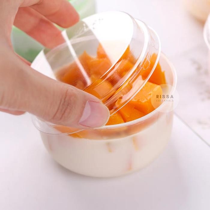 [Isi 10 BOX] [RISSA] Kotak Kue Mini Kotak Packaging Mini Dessert Cheese Cake Cup Lucu Korean