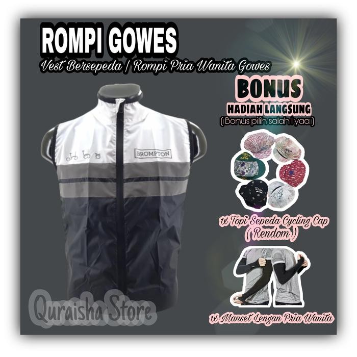 Vest Sepeda Lipat Brompton - Rompi Windbreaker Bersepeda Gowes