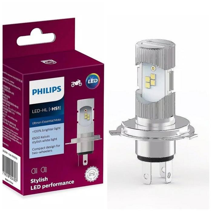 Philips Lampu Depan Motor Philips LED 2 Sisi Arus DC 6W Putih Tajam Original 100% untuk Vario Beat
