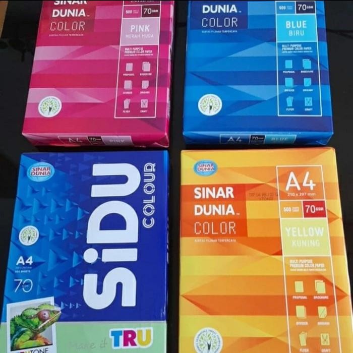 

Kertas Hvs Warna A4 70Gr Sidu (1Rim)