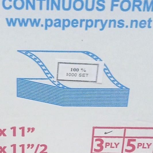 

Kertas Continuous Form 3Ply 9,5X11" Isi Full 1000Set