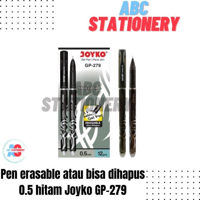 

(Imk) - Pen Erasable Atau Bisa Dihapus 0.5 Hitam Joyko Gp-279 (Isi 12 Pcs)