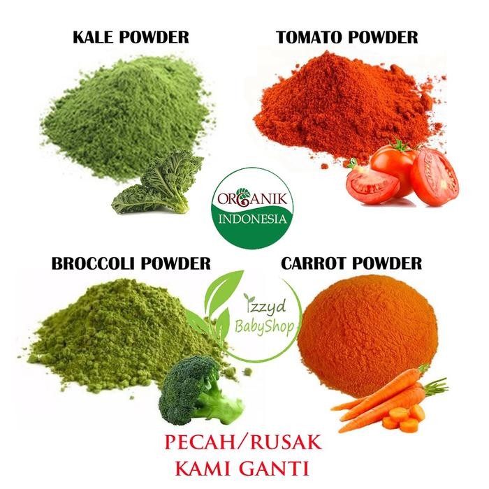 Organic Broccoli, kale, carrot, tomato powder (Dried vegetable)bubuk