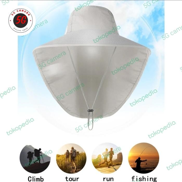 TOPI PRIA MANCING ANTI UV TOPI PRIA LEBAR-BLACK