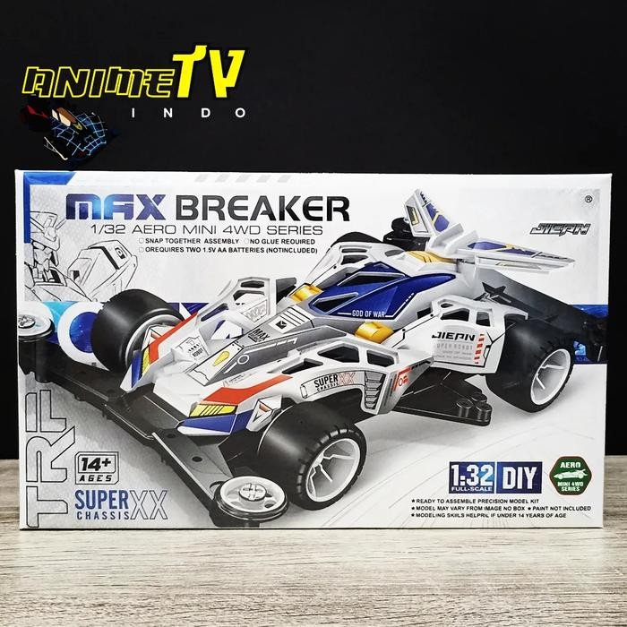 Rep Tamiya Mini 4wd Max Breaker TRF Gundam Edition Merk Jiepin / Jeipin Super XX Chassis