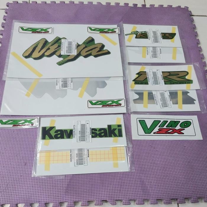 STIKER STRIPING DECAL NINJA RR 150 OLD CBU HIJAU ORIGINAL KAWASAKI