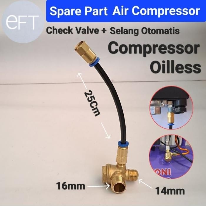 (Allthebest) CHECK VALVE KOMPRESOR OILESS (SET)