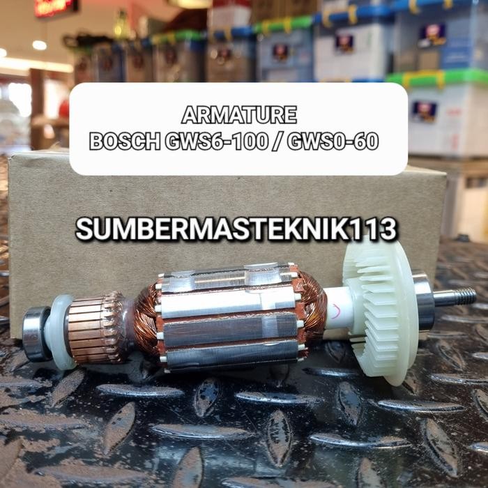 ARMATURE BOSCH GWS 6-100 GWS 6100 ANGKER GERINDA BOSCH GWS6-100 DCA