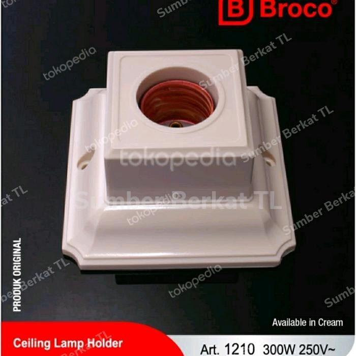 Broco Fitting Lampu Plafon Broco 1210 Putih Snow White SNI ISO 9001 Kualitas Tinggi Art 1210 300W