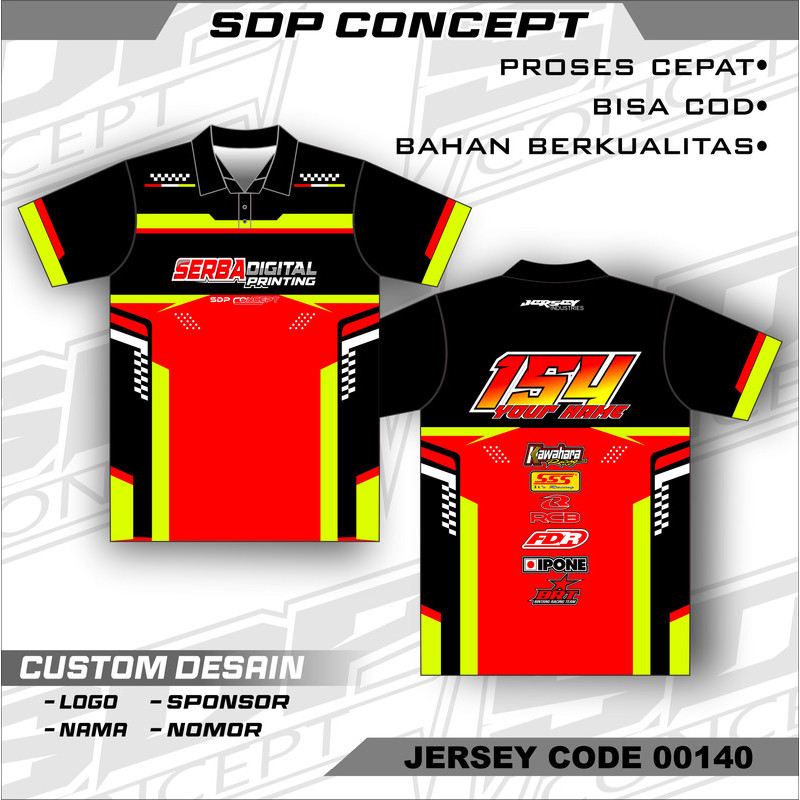 Baju Kaos Jersey Racing – Full Printing Custom Bola Futsal Basket Sepeda Downhill MTB – Lengan Panja