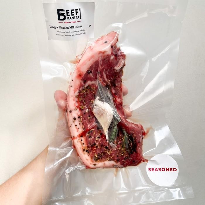 

(Allthebest) Daging Steak RTC AUS Wagyu Picanha Steak MB 5