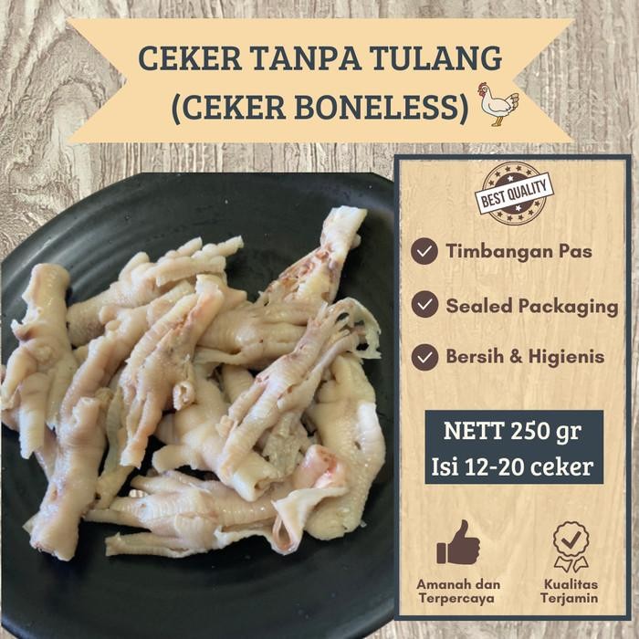 

(Allthebest) Ceker Ayam Mentah Tanpa Tulang Boneless Kemasan 250gr