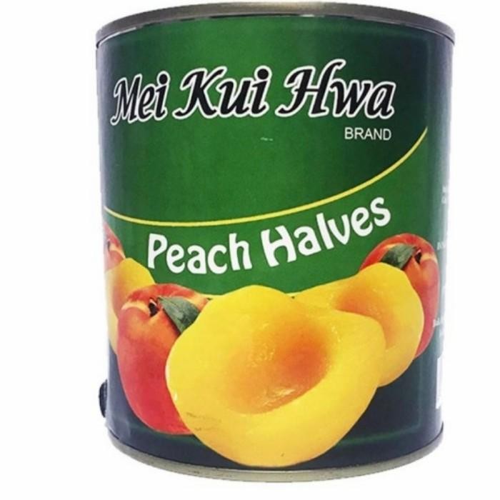 

(Allthebest) peach halves buah kaleng mei kui hwa 825 gram