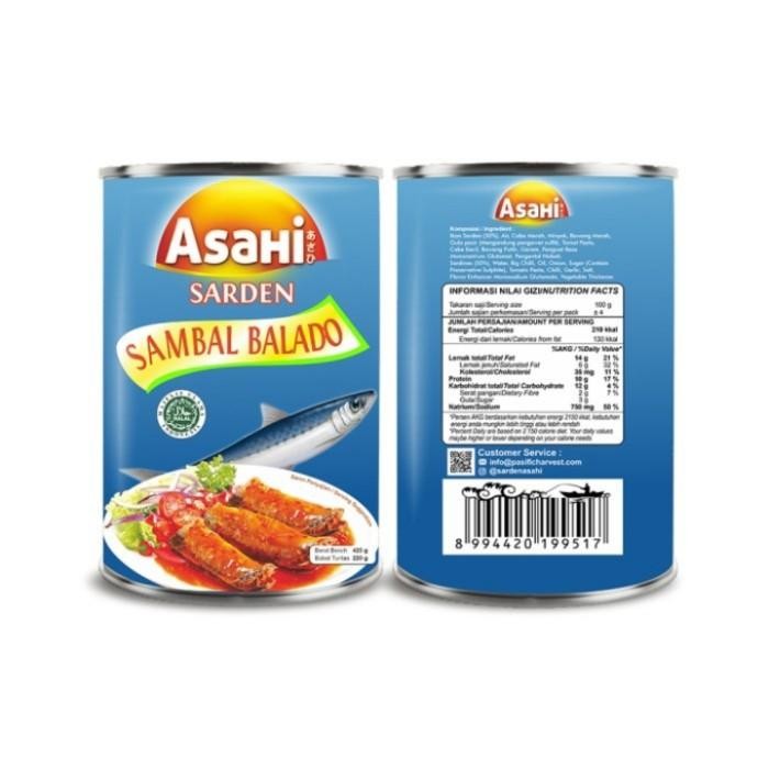 

(Allthebest) Asahi sarden ikan sambal balado promo 425 gr -155gr