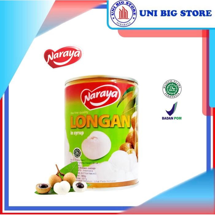 

(Allthebest) Naraya Longan In Syrup 565 gr Kelengkeng Kaleng