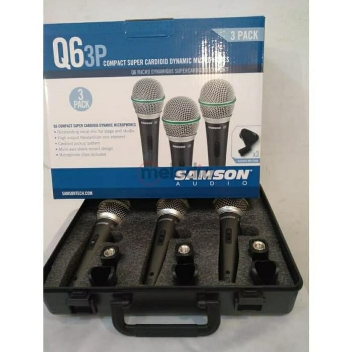 Microphone / Mic Samson Q6 Pack isi 3 Dynamic