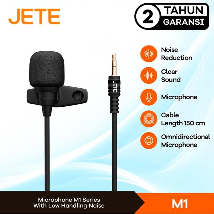 Mic Clip On JETE M1 Microphone External Youtuber for HP/Laptop 3.5mm