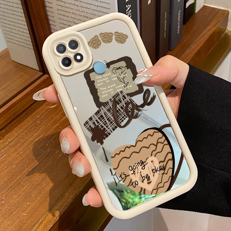 Casing Hp OPPO A15 A15s A35 Case Casing pola Cinta Kasing HP Cesing Silikon Softcase cermin Kesing