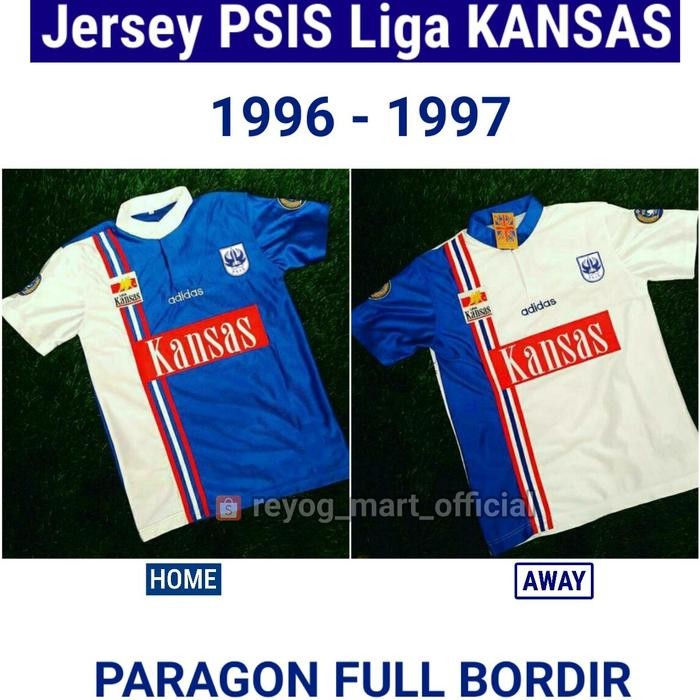 JERSEY PSIS KANSAS 1996 - 1997 HOME AWAY RETRO PARAGON FULL BORDIR GO