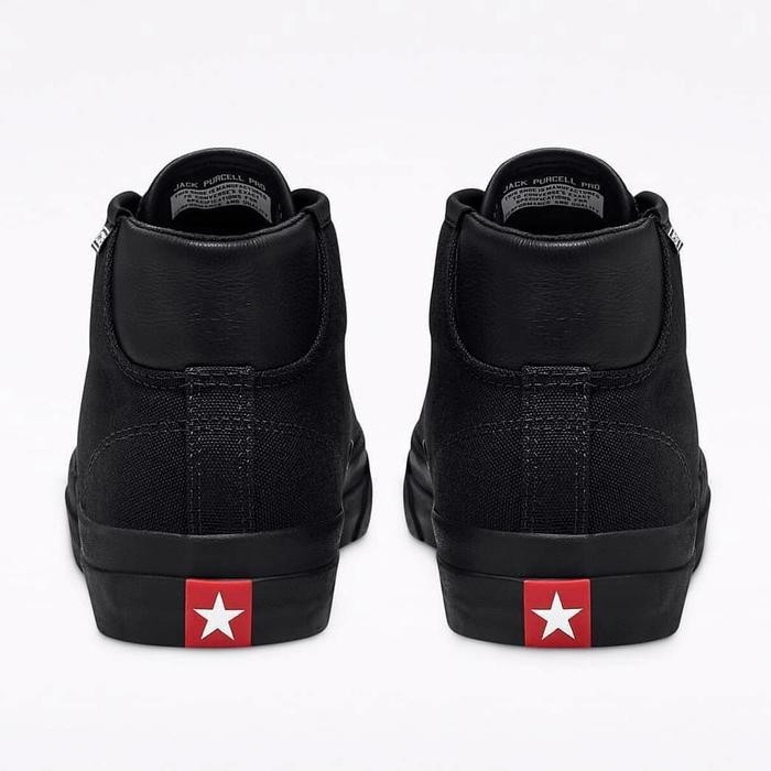 SALE CONVERSE JACK PURCELL MID PRO BLACK ENEMEL BLACK