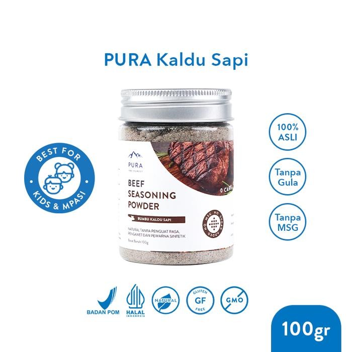 

Pura Kaldu Asli Bumbu Kaldu Sapi (100gr) - Beef Seasoning Powder - Mpasi - BB Boster - No Msg - No