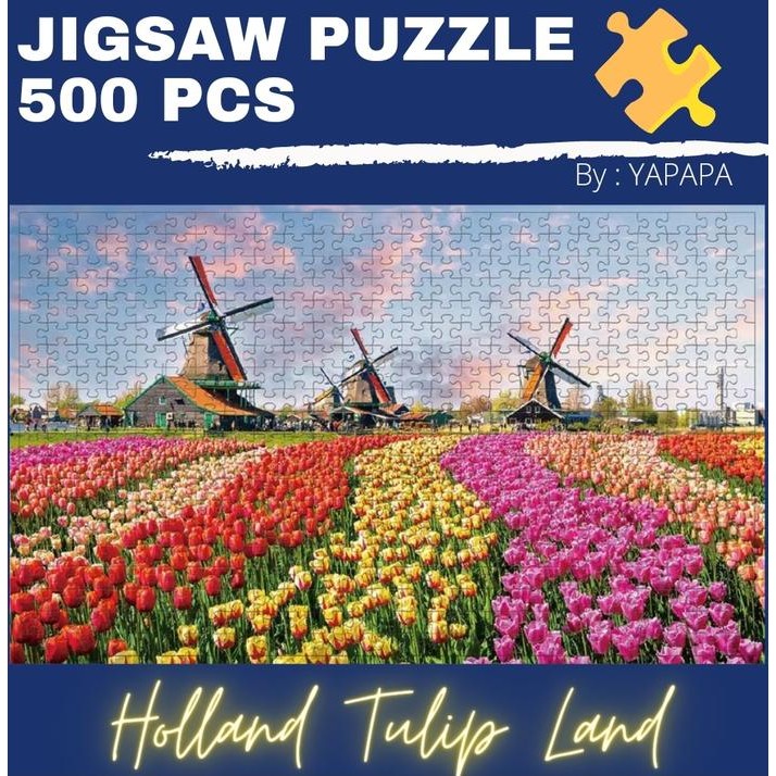 Jigsaw Puzzle 500 pcd - HOLLAND TULIP - adult paper puzzle dewasa