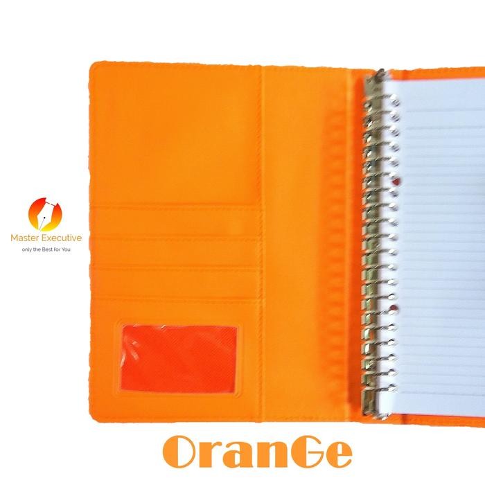 

ONIX ORANGE / ORANYE BINDER KULIT KANCING EXCLUSIVE 20 RING A5 CAMPUS KODE 878