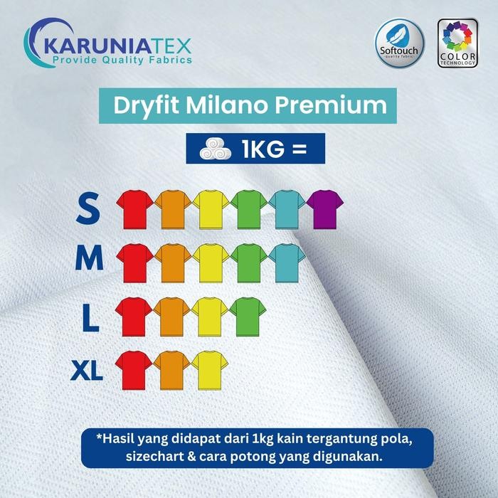 

KAIN DRYFIT MILANO PREMIUM 30S PUTIH KARUNIA TEXTILE KODE 923