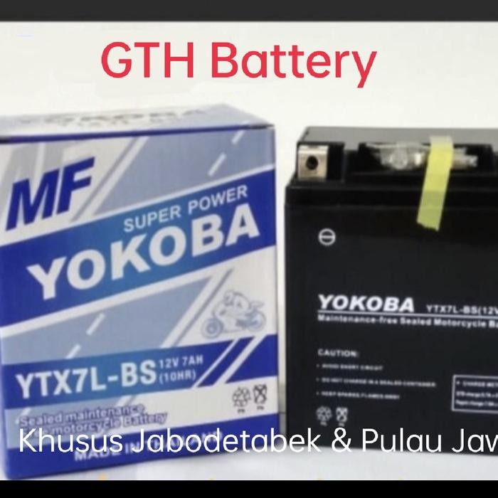 Langsung Kirim  Aki Motor Yokoba YTX7L-BS