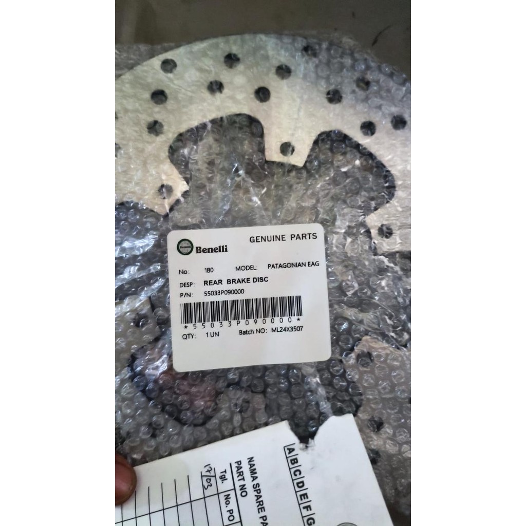 Ready Stok Sparepart Benelli Patagonian Eagle - Rear Brake Disc / Cakram Belakang 55033P090000