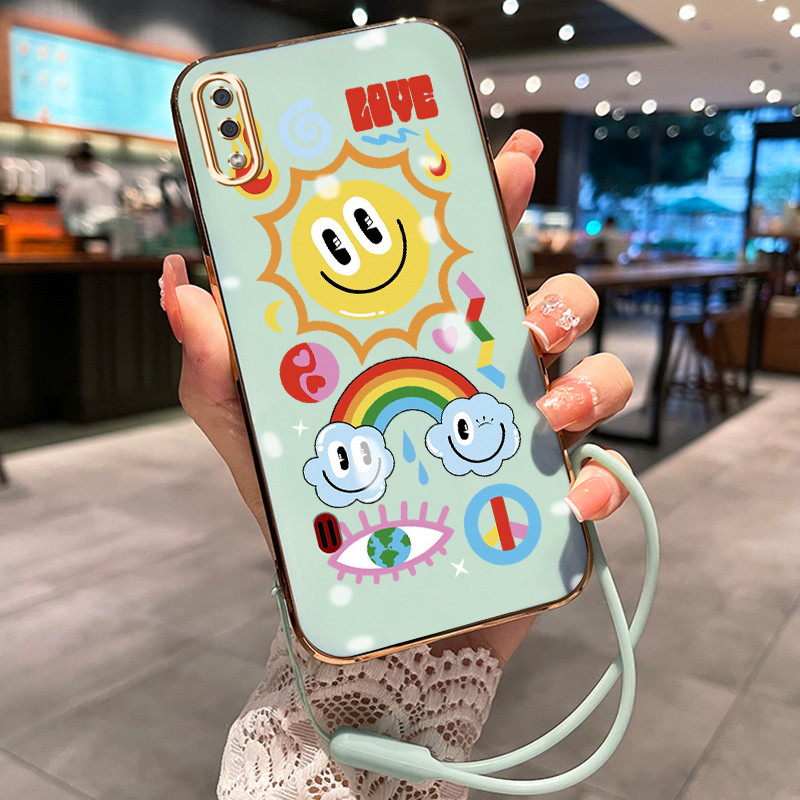 Casing Hp Untuk Samsung Galaxy A01 M01 Core A01 Core Case Casing pola Sinar matahari dan pelangi Kes